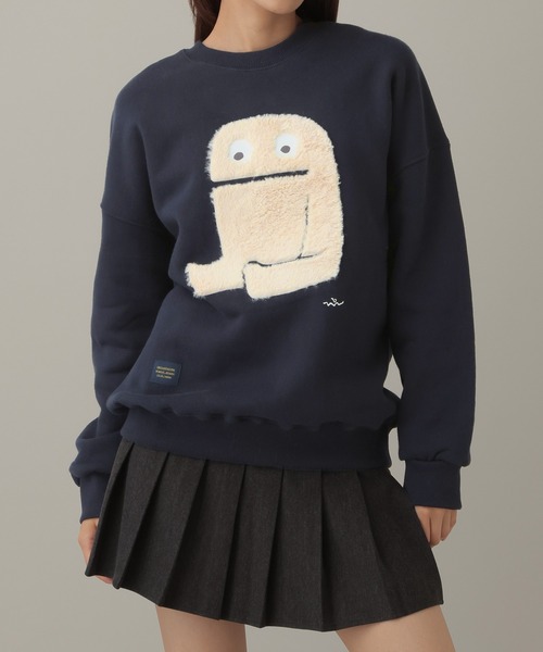 GROUNDWORK(グラウンドワーク)の「【UNISEX】GROUNDWORK/モンスタープルオーバー(裏起毛)(スウェット・レディース・グリーン/ブラック/グレー/ネイビー/ブルー/アイボリー/その他1/ダークグレー・SMALL/MEDIUM/LARGE)」の8枚目の写真