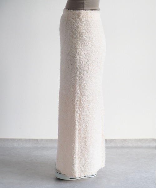 cepo（セポ）の「リボンヤーンニットスカート（スカート・レディース・グレー/オフホワイト・M）」の14枚目の写真