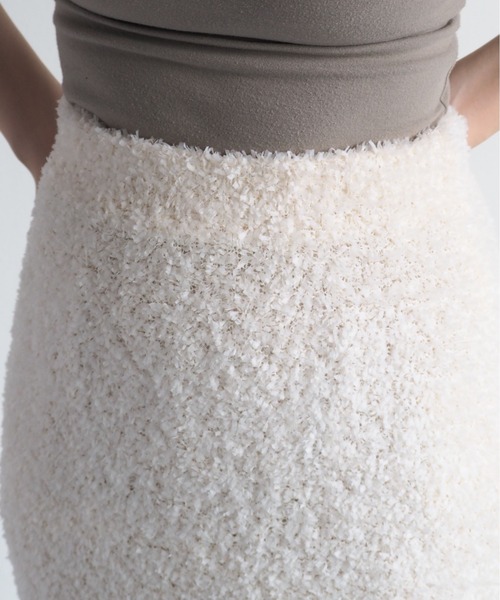 cepo（セポ）の「リボンヤーンニットスカート（スカート・レディース・グレー/オフホワイト・M）」の16枚目の写真