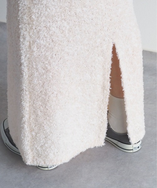 cepo（セポ）の「リボンヤーンニットスカート（スカート・レディース・グレー/オフホワイト・M）」の17枚目の写真