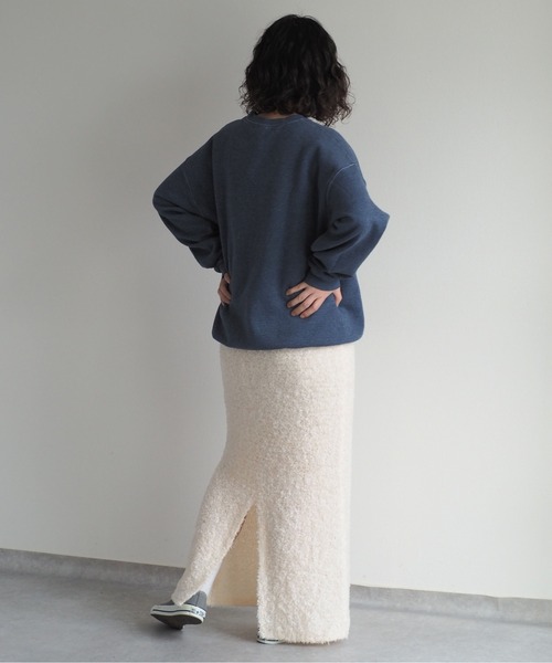 cepo（セポ）の「リボンヤーンニットスカート（スカート・レディース・グレー/オフホワイト・M）」の9枚目の写真