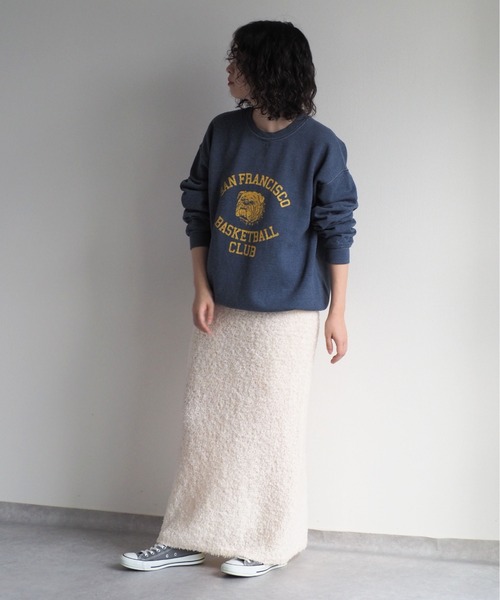 cepo（セポ）の「リボンヤーンニットスカート（スカート・レディース・グレー/オフホワイト・M）」の10枚目の写真