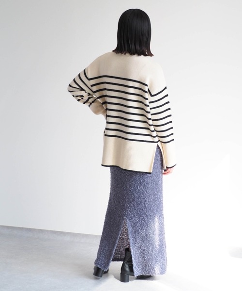 cepo（セポ）の「リボンヤーンニットスカート（スカート・レディース・グレー/オフホワイト・M）」の19枚目の写真