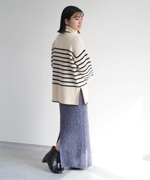 cepo（セポ）の「リボンヤーンニットスカート（スカート・レディース・グレー/オフホワイト・M）」の18枚目の写真