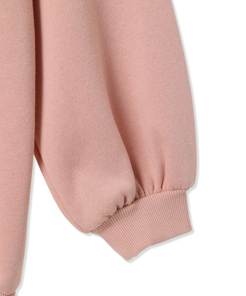 Amourire girl（アムリールガール）の「リボン刺繍 裏起毛BIGプルオーバー(130cm～160cm)（スウェット・キッズ・ブラック/オフホワイト/サックスブルー/ピンク・140cm/130cm/150cm/160cm）」の16枚目の写真