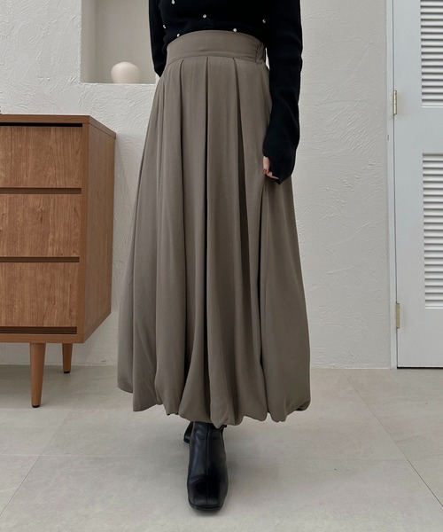 apres jour clair（アプレジュールクレア）の「【apres jour clair】バルーンスカート【ZOZOTOWN限定アイテム】（スカート・レディース・ブラック/グレイッシュベージュ/ベージュ・フリー/X-LARGE）」の3枚目の写真