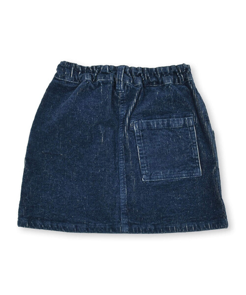 SLAP SLIP（スラップスリップ）の「【お揃い】ハートチャーム付きデニムコールテン台形スカート(90~130cm)（デニムスカート・キッズ・ネイビー/ブルー・110cm/100cm/130cm/120cm/90cm）」の10枚目の写真