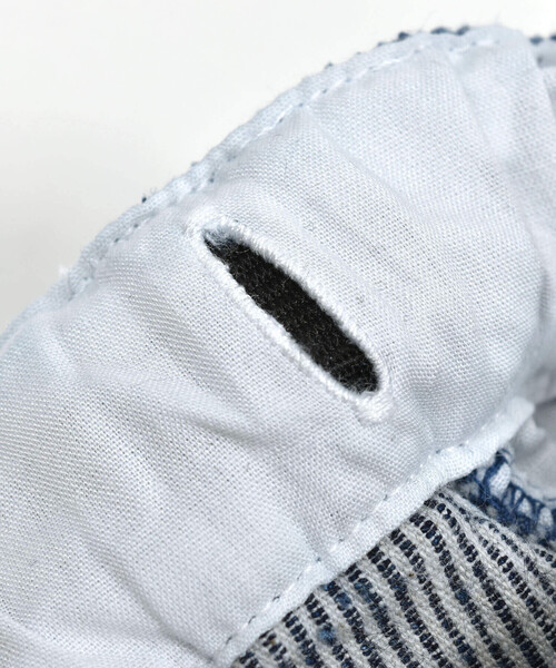 SLAP SLIP（スラップスリップ）の「【お揃い】ハートチャーム付きデニムコールテン台形スカート(90~130cm)（デニムスカート・キッズ・ネイビー/ブルー・110cm/100cm/130cm/120cm/90cm）」の19枚目の写真