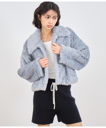 フェイクファー衿付きジャケット