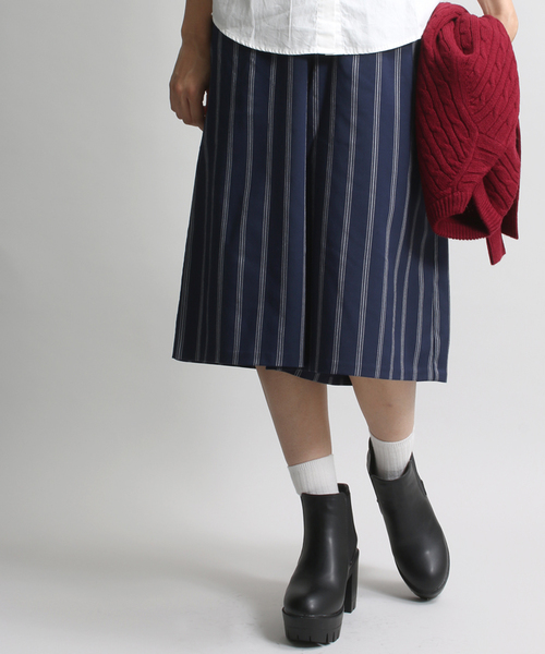 WEGO(ウィゴー)の「WEGO/ ガウチョパンツ(その他パンツ・レディース・ライトグレー/ブラック/ブルー系その他/ブラック系その他/オレンジ・FREE)」の4枚目の写真