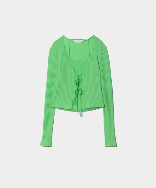トップス beautiful people sheer rib cardigan double-front wool PE sheer rib cardigan – beautiful people online
