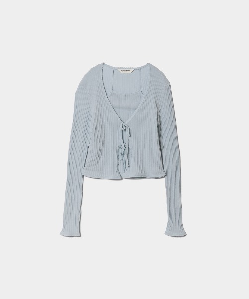 トップス beautiful people sheer rib cardigan double-front wool PE sheer rib cardigan – beautiful people online