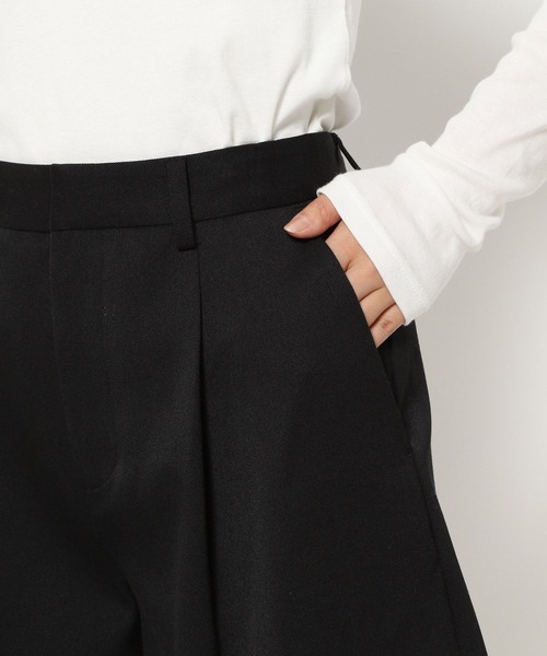BABYLONE(バビロン)の「ウールチノショートパンツ(チノパンツ・レディース・ブラック/アイボリー・36inch/38inch)」の20枚目の写真