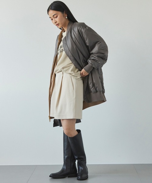 BABYLONE(バビロン)の「ウールチノショートパンツ(チノパンツ・レディース・ブラック/アイボリー・36inch/38inch)」の5枚目の写真
