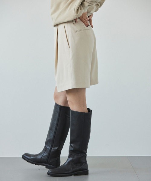 BABYLONE(バビロン)の「ウールチノショートパンツ(チノパンツ・レディース・ブラック/アイボリー・36inch/38inch)」の7枚目の写真