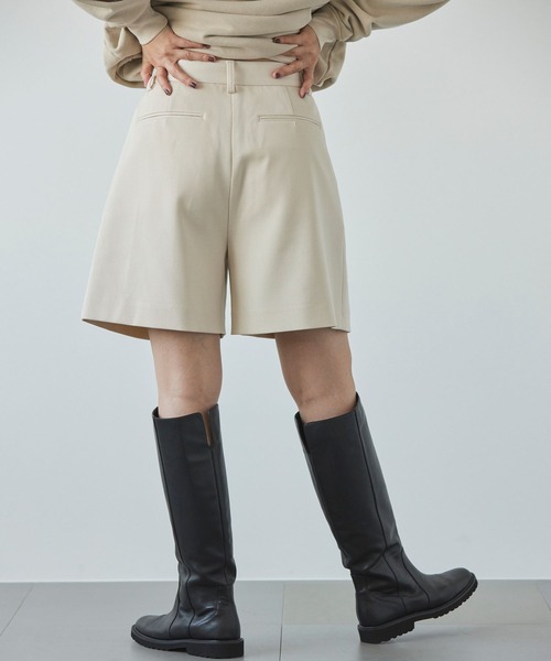 BABYLONE(バビロン)の「ウールチノショートパンツ(チノパンツ・レディース・ブラック/アイボリー・36inch/38inch)」の8枚目の写真