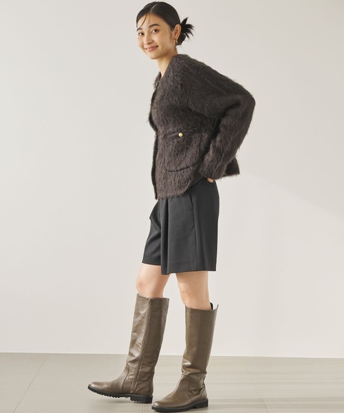 BABYLONE(バビロン)の「ウールチノショートパンツ(チノパンツ・レディース・ブラック/アイボリー・36inch/38inch)」の10枚目の写真