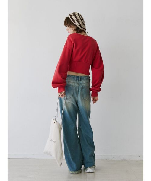 jouetie(ジュエティ)の「コルセットプルオーバー(スウェット・レディース・レッド/ブラック/アイボリー・MEDIUM)」の17枚目の写真