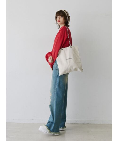 jouetie(ジュエティ)の「コルセットプルオーバー(スウェット・レディース・レッド/ブラック/アイボリー・MEDIUM)」の19枚目の写真