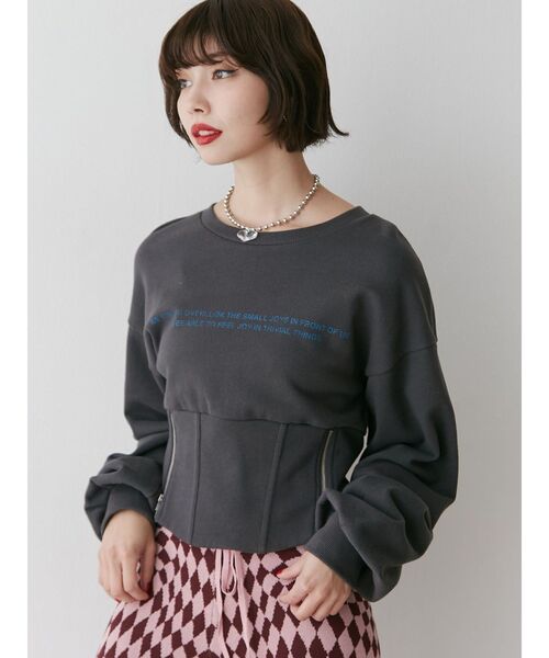 jouetie(ジュエティ)の「コルセットプルオーバー(スウェット・レディース・レッド/ブラック/アイボリー・MEDIUM)」の20枚目の写真