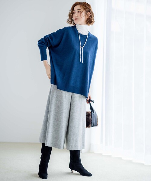23区(ニジュウサンク)の「【洗える】レイヤードタートル カットソー(Tシャツ/カットソー・レディース・ホワイト系/ベージュ系/ブラック系・44/48/46)」の11枚目の写真