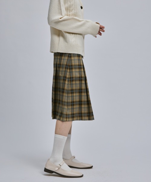 LOW WAIST MIDI PLEATS SKIRT / ローウエストミディ丈プリーツスカート（スカート）｜FEKETE（フェケテ）