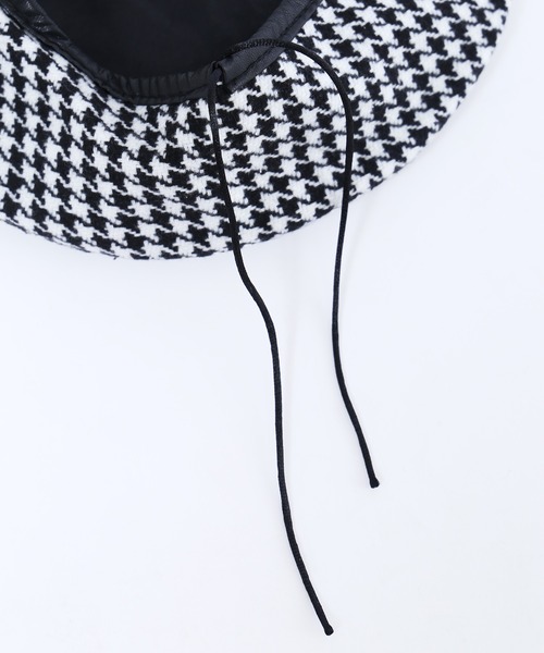 PHILLY（フィリー）の「WC/チドリガラパイピングベレー（ハンチング/ベレー帽・レディース・ブラック・FREE）」の5枚目の写真