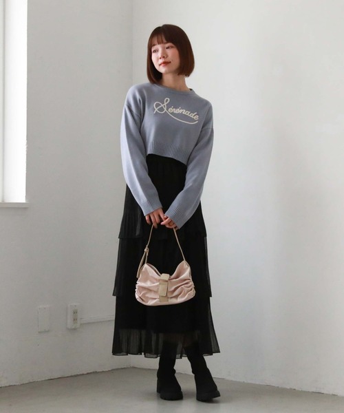 archives（アルシーヴ）の「リボンタックバッグ（ボディバッグ/ウエストポーチ・レディース・ブラック/アイボリー・FREE）」の18枚目の写真