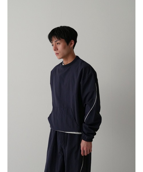 Bargiee（バージー）の「スウォッシュ ナイロン ジャケット トップス 撥水 防水 ユニセックス（ナイロンジャケット・メンズ・ブラック/サンドベージュ/ネイビー・FREE）」の20枚目の写真