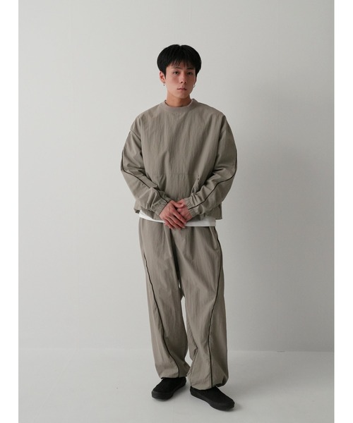 Bargiee（バージー）の「スウォッシュ ナイロン ジャケット トップス 撥水 防水 ユニセックス（ナイロンジャケット・メンズ・ブラック/サンドベージュ/ネイビー・FREE）」の19枚目の写真