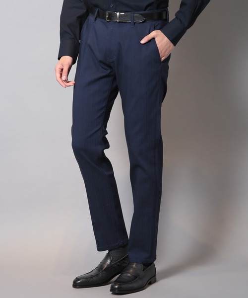 CROWDED CLOSET（クラウデッドクローゼット）の「ハイパワーストレッチヘリンボーンスラックスパンツ（スラックス・メンズ・ネイビー/ライトグレー/ブラック/ホワイト・03/02/01/04）」の4枚目の写真