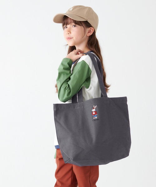 KRIFF MAYER Kid's Collection(クリフメイヤーキッズコレクション)の「キャンプラビットートバッグ(トートバッグ・キッズ・オフホワイト/サックスブルー/ダークグレー/ブラウン/グリーン/ブルー/イエロー・FREE)」の18枚目の写真