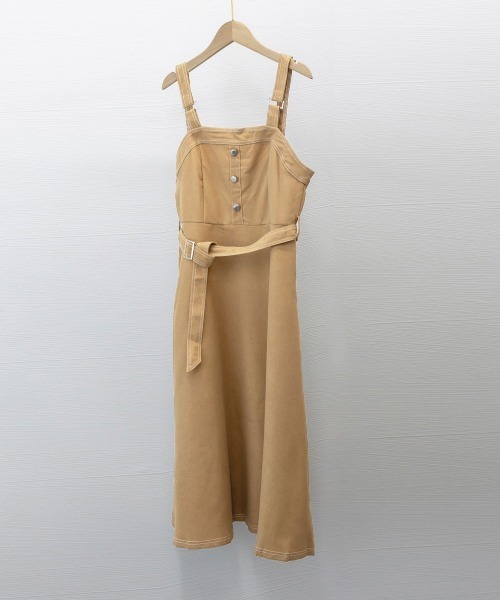 Miniministore(ミニミニストア)の「ジャンパースカート サロペットワンピース(ワンピース・レディース・ブラック/ベージュ・L/M)」の16枚目の写真