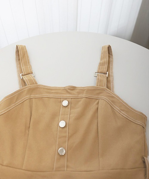 Miniministore(ミニミニストア)の「ジャンパースカート サロペットワンピース(ワンピース・レディース・ブラック/ベージュ・L/M)」の18枚目の写真