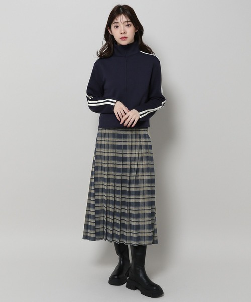 3.3 Field Trip （3.3フィールドトリップ）の「3.3 Field Trip／チェックロングスカート　 2995582（スカート・レディース・ネイビー/グレー・FREE）」の10枚目の写真