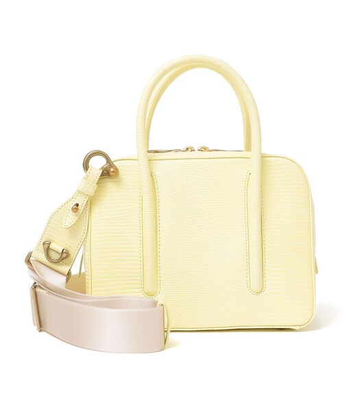 TOFF&LOADSTONE(トフアンドロードストーン)の「TOFF&LOADSTONE:Jolie mini boston lizard(イエロー)(ボストンバッグ・レディース・イエロー・ONE SIZE)」の1枚目の写真