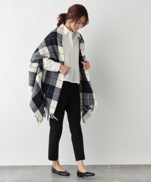 GLOBAL WORK（グローバルワーク）の「365日マイスタイルクロップドシャツ/987172（シャツ/ブラウス・レディース・オフホワイト/ストライプ/ホワイト系その他/ブルー系その他7/ライトブルー/イエロー・FREE）」の10枚目の写真