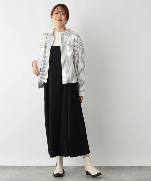 GLOBAL WORK（グローバルワーク）の「365日マイスタイルクロップドシャツ/987172（シャツ/ブラウス・レディース・オフホワイト/ストライプ/ホワイト系その他/ブルー系その他7/ライトブルー/イエロー・FREE）」の14枚目の写真