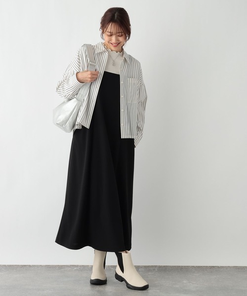 GLOBAL WORK（グローバルワーク）の「365日マイスタイルクロップドシャツ/987172（シャツ/ブラウス・レディース・オフホワイト/ストライプ/ホワイト系その他/ブルー系その他7/ライトブルー/イエロー・FREE）」の16枚目の写真