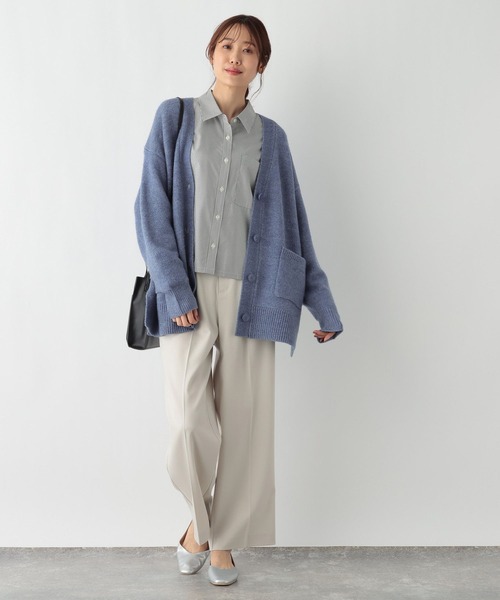 GLOBAL WORK（グローバルワーク）の「365日マイスタイルクロップドシャツ/987172（シャツ/ブラウス・レディース・オフホワイト/ストライプ/ホワイト系その他/ブルー系その他7/ライトブルー/イエロー・FREE）」の21枚目の写真