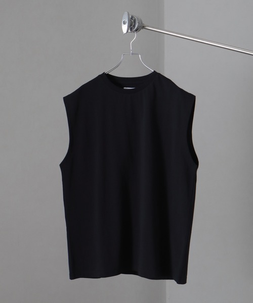 welise（ウェライズ）の「【welise/ウェライズ】HQクリアコットン ノースリーブオーバーサイズTシャツ（Tシャツ/カットソー・メンズ・チャコールグレー/ホワイト/ブラック/チャコール/ダークブラウン/ライトグレー・M/L/S）」の7枚目の写真