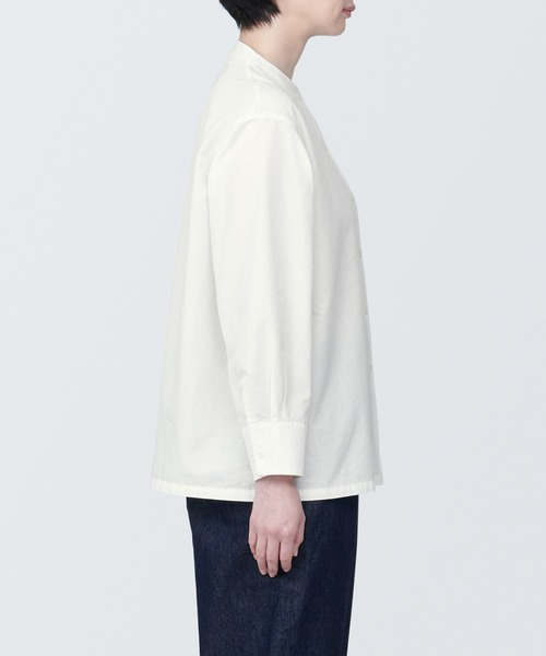 無印良品（ムジルシリョウヒン）の「婦人　和紙混ブラウス（シャツ/ブラウス・レディース・ピンク/ホワイト/ブルー・XL/M/L/S）」の5枚目の写真