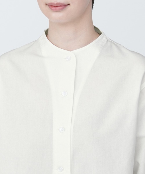 無印良品（ムジルシリョウヒン）の「婦人　和紙混ブラウス（シャツ/ブラウス・レディース・ピンク/ホワイト/ブルー・XL/M/L/S）」の7枚目の写真