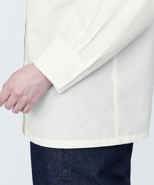 無印良品（ムジルシリョウヒン）の「婦人　和紙混ブラウス（シャツ/ブラウス・レディース・ピンク/ホワイト/ブルー・XL/M/L/S）」の8枚目の写真