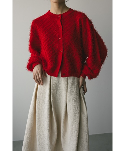 STYLEMIXER（スタイルミキサー）の「2WAYフリンジニットカーディガン（カーディガン/ボレロ・レディース・グレー/レッド/アイボリー・FREE）」の3枚目の写真