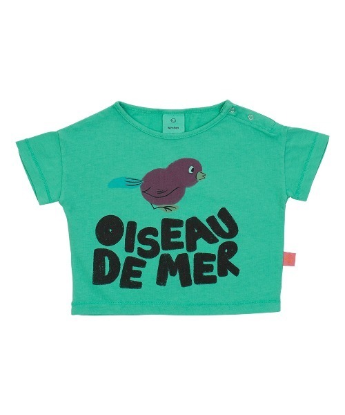 Wynken(ウィンケン)の「Wynken / ベビー 海鳥プリントTシャツ(Tシャツ/カットソー・キッズ・グリーン・12M/18M/24M)」の1枚目の写真