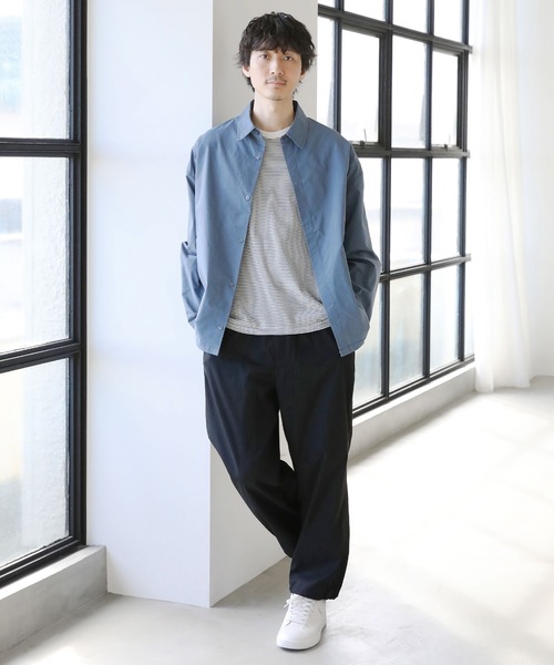 ショルダー パッドルーズ シャツ ストリート カジュアル V329 Many men, many minds. シャツ ルーズシルエットキューバシャツ
