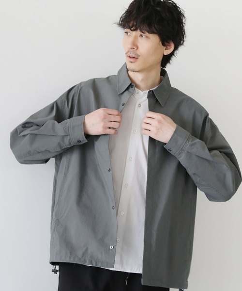 LIL VENDARS(リルヴェンダース)の「ルーズシルエット比翼シャツジャケット(ナイロンジャケット・メンズ・ベージュ/チャコール/ブラック/ブルー・XL/M/L)」の21枚目の写真