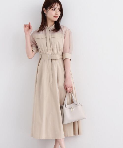 PROPORTION BODY DRESSING(プロポーションボディドレッシング)の「アウトポケットワンピース / 1214140312(ワンピース・レディース・ベージュ/ネイビー・MEDIUM/SMALL)」の7枚目の写真
