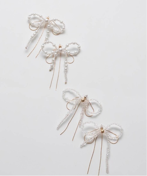 RADA ラダ　リボンのピアス RANDA（ランダ）の「2WAYリボンピアス（ピアス（両耳用））」 - WEAR